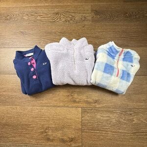 Vineyard Vines Girls Fleece Lot, Set of 3, Size XS (5-6), Warm, Fall/Winter